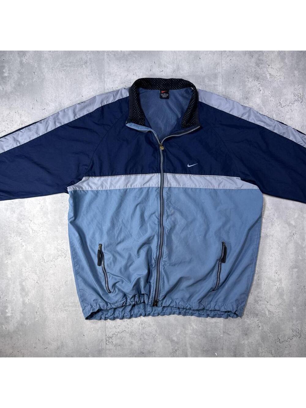 Y2K Nike 00s Blue Winbreaker Jacket